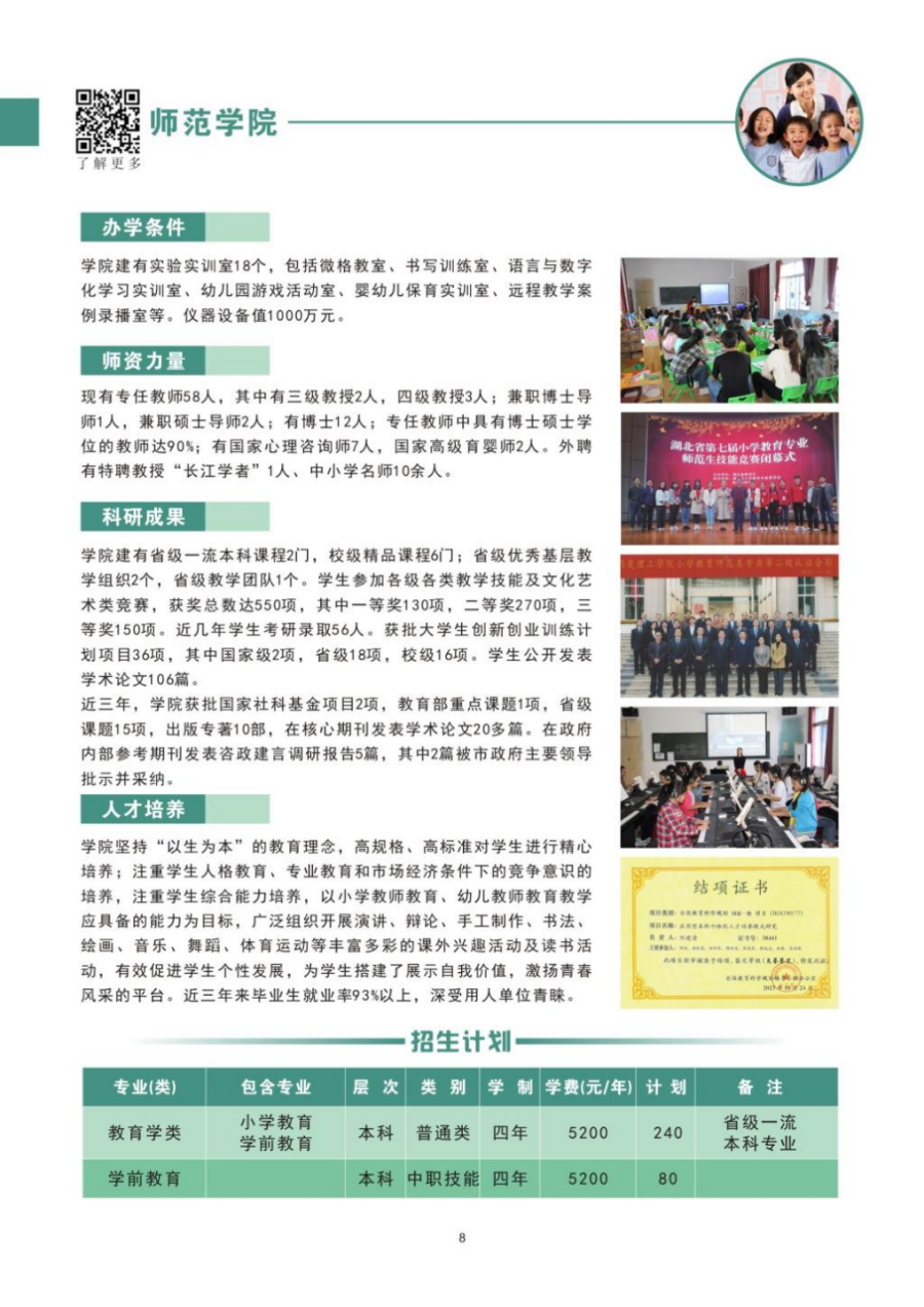 荊楚理工學(xué)院－2024年招生簡章